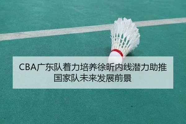 CBA广东队着力培养徐昕内线潜力助推国家队未来发展前景